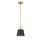 Z-Lite Z-Studio 1 Light Mini Pendant, Matte Black & Heritage Brass 726MP-MB+HBR - alternate 4